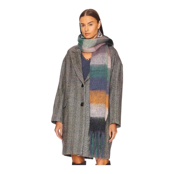 Hat Attack Bright Multicolor Plaid Studio Lofty Blanket Scarf New - Picture 2 of 4